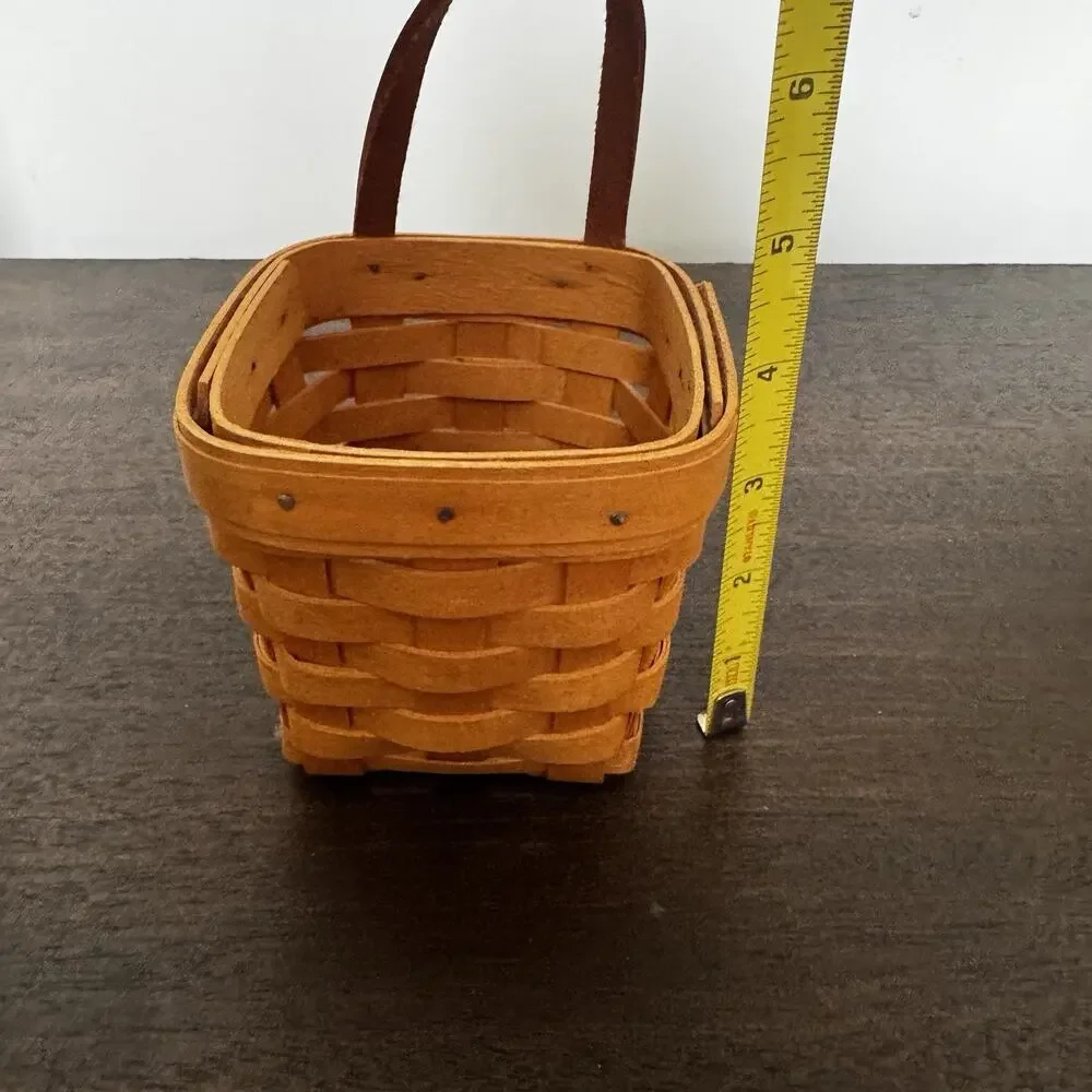 Longaberger Classic Chives Booking Basket 2000 Y2K Cottage Farmhouse Country VTG
